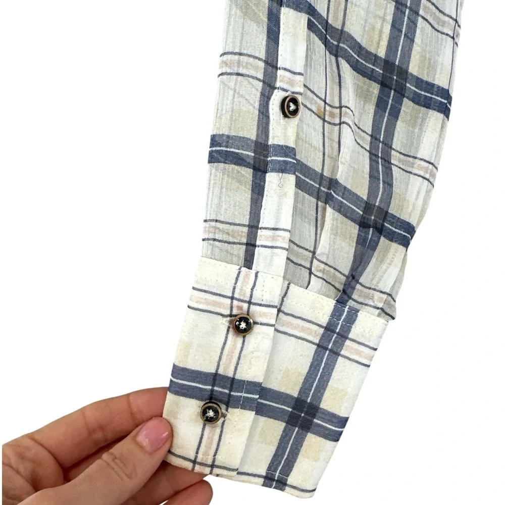 ATM Plaid Silk Button-down Shirt - Picture 6 of 9